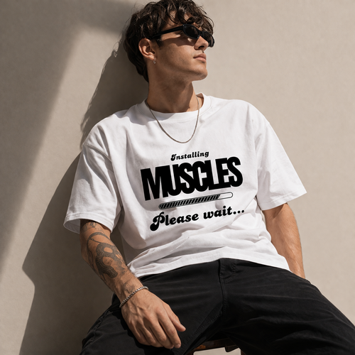 Installing Muscles Tee – Oversized Streetwear