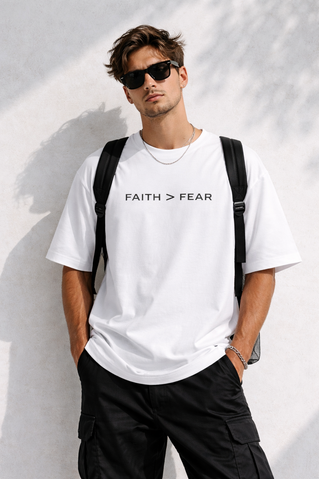 Faith Over Fear Unisex Oversized Standard T-Shirt