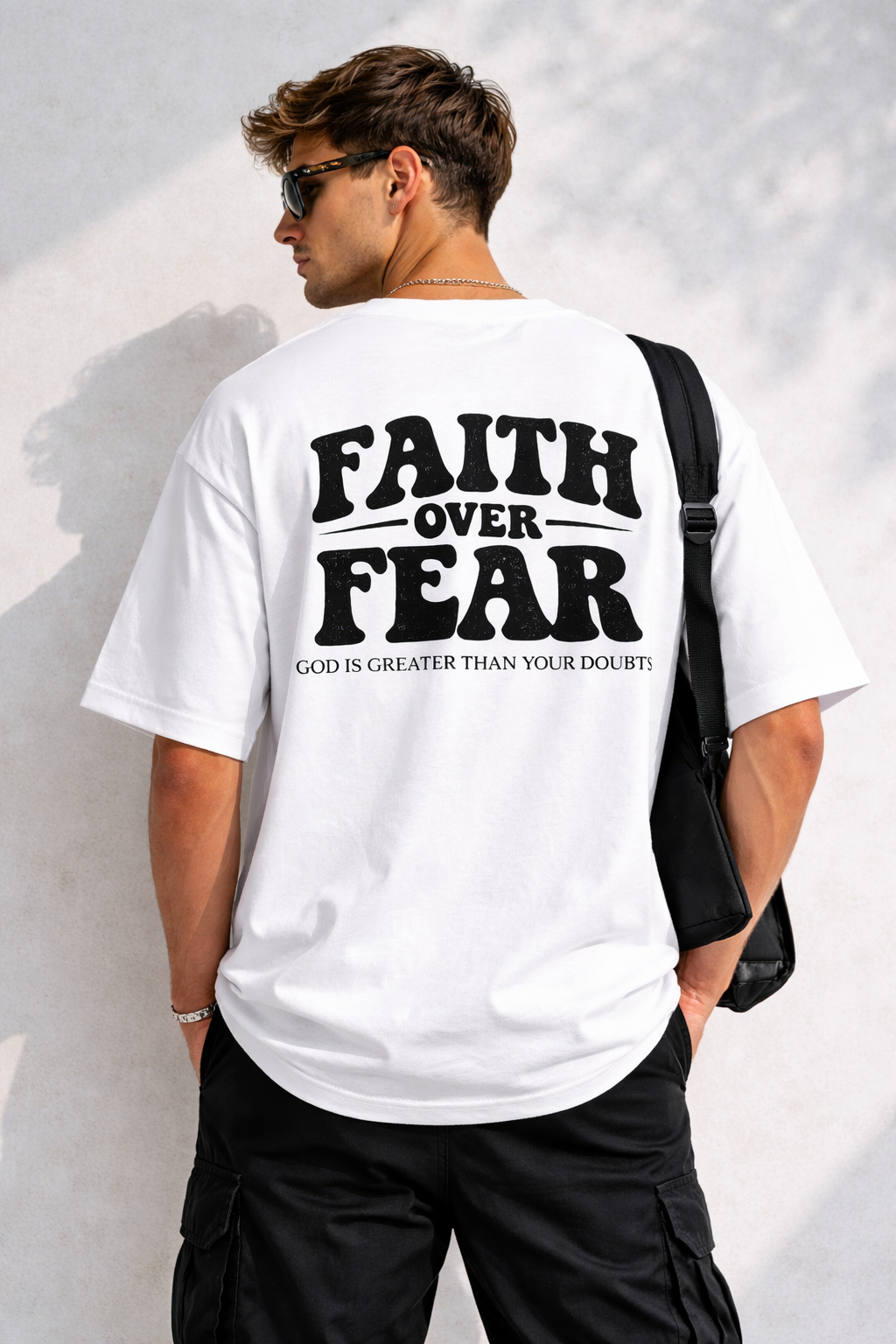 Faith Over Fear Unisex Oversized Standard T-Shirt