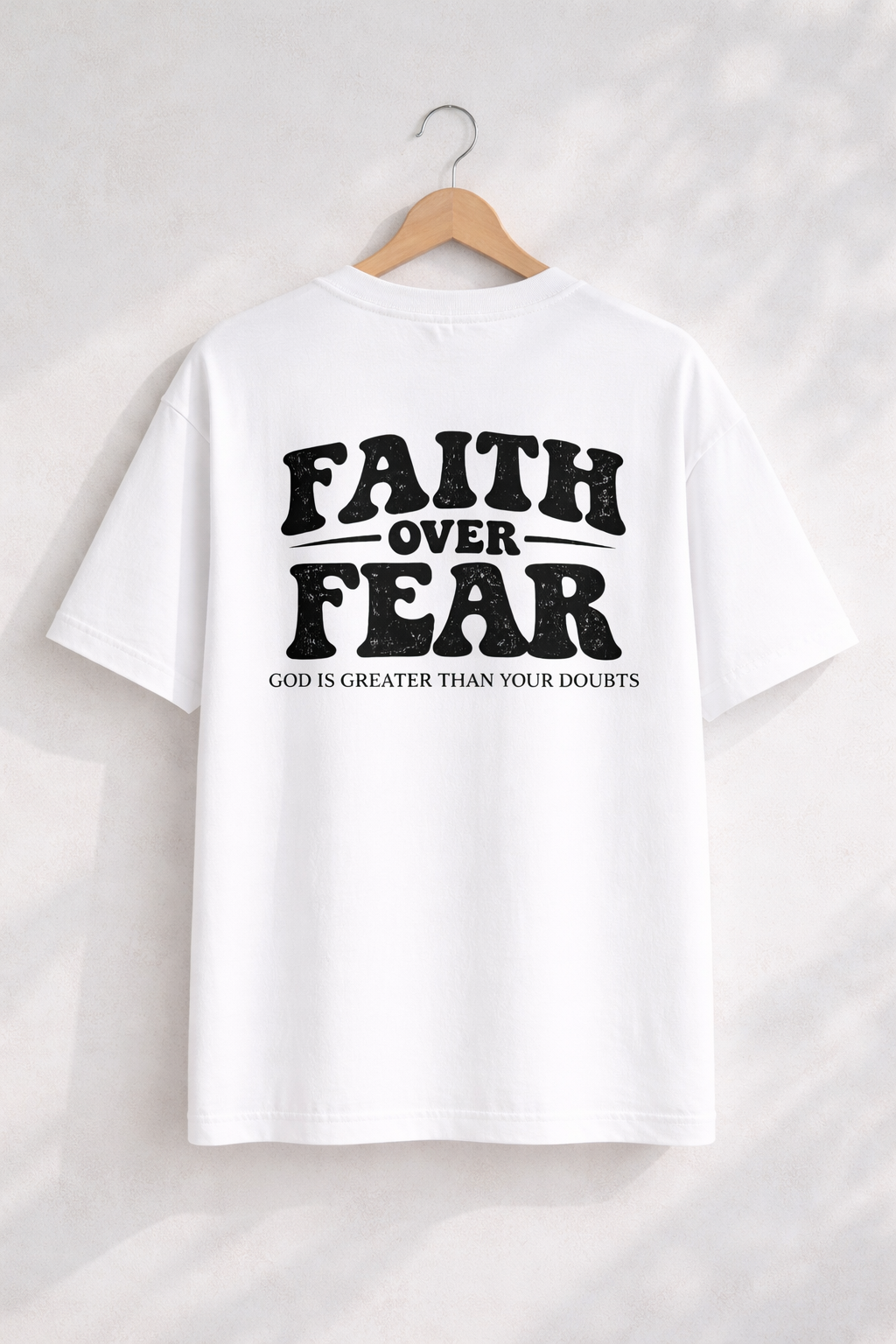 Faith Over Fear Unisex Oversized Standard T-Shirt